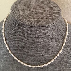 Elegant Freshwater Rice Pearl Necklace